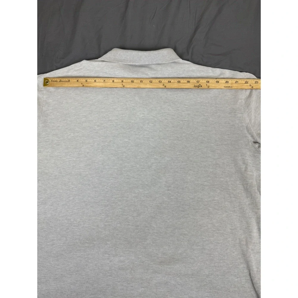 Vintage Polo Ralph Lauren Mens XL Gray Short Sleeve Pique Polo Shirt Made in USA